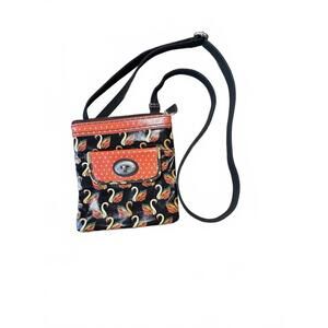 Fossil Key-Per Crossbody Bag with Swan Print